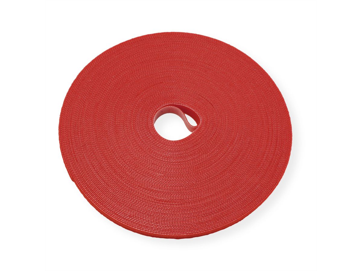 VALUE Strap Cable Tie Roll, Width 10mm, red, 25 m