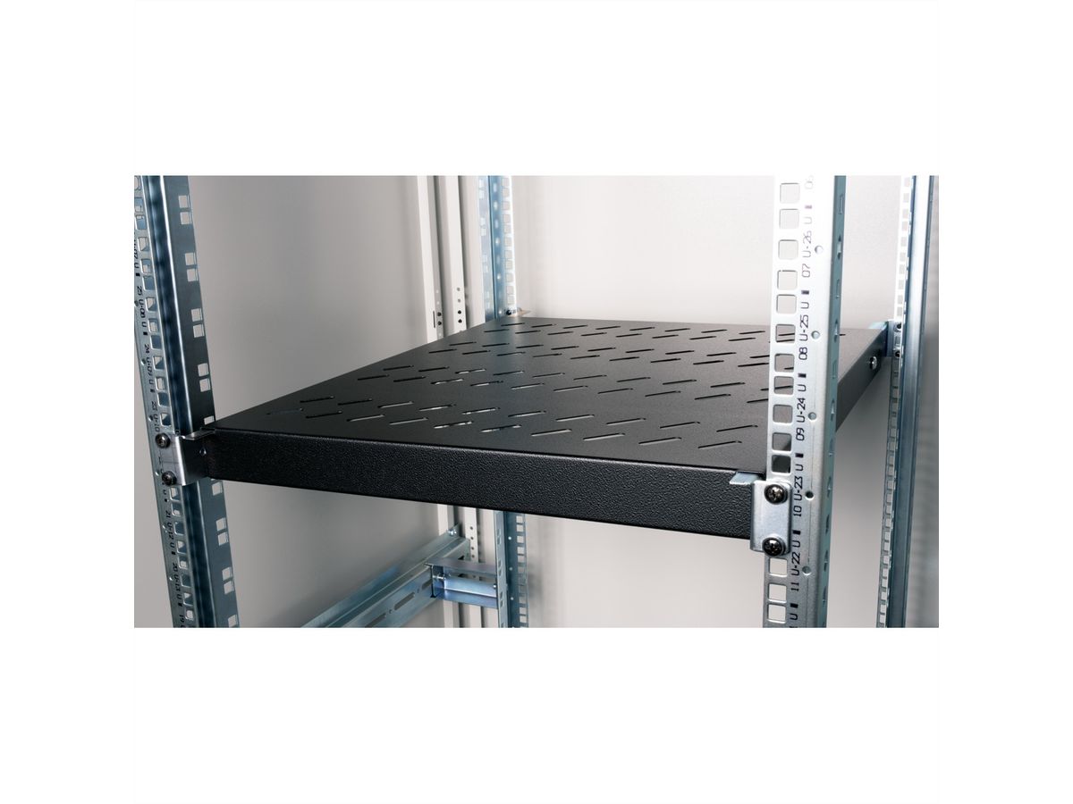 ROLINE 19-inch plank 1 U, 500 mm diep 50 kg zwart