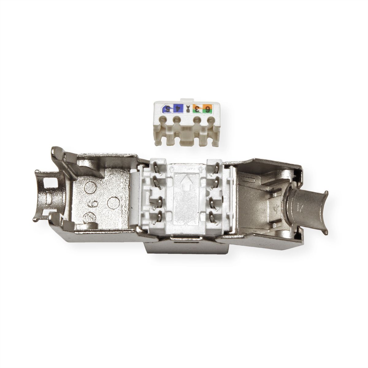 VALUE Cat.6A (klasse EA) Keystone, RJ-45, afgeschermd, zonder gereedschap, SLIM.