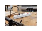 BACHMANN SMART stekkerdoos 4x geaard contact, met schakelaar, wit, 1,5 m