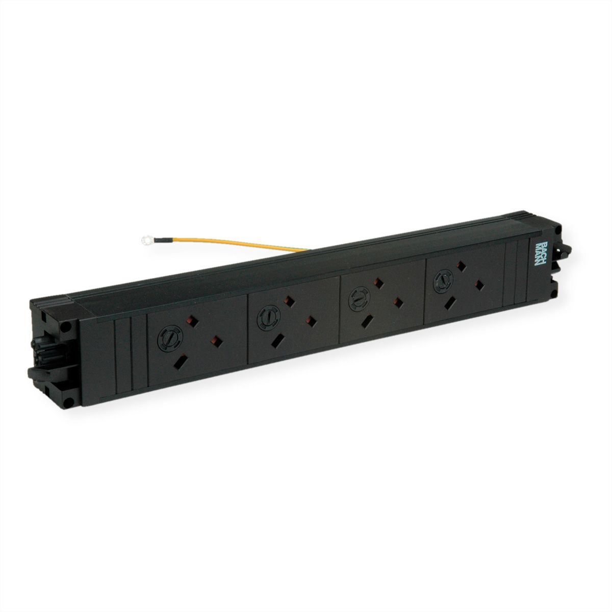 BACHMANN STAPPENSTEUN 4xUK 45° 3,15A GST18, zwart
