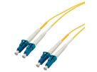 Fibre Optic kabel duplex, SingleMode E9/125µm LC/LC, geel, 5 m