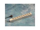 SCHROFF contactdoosstrook, SCHUKO, 9 contactdozen, 19".
