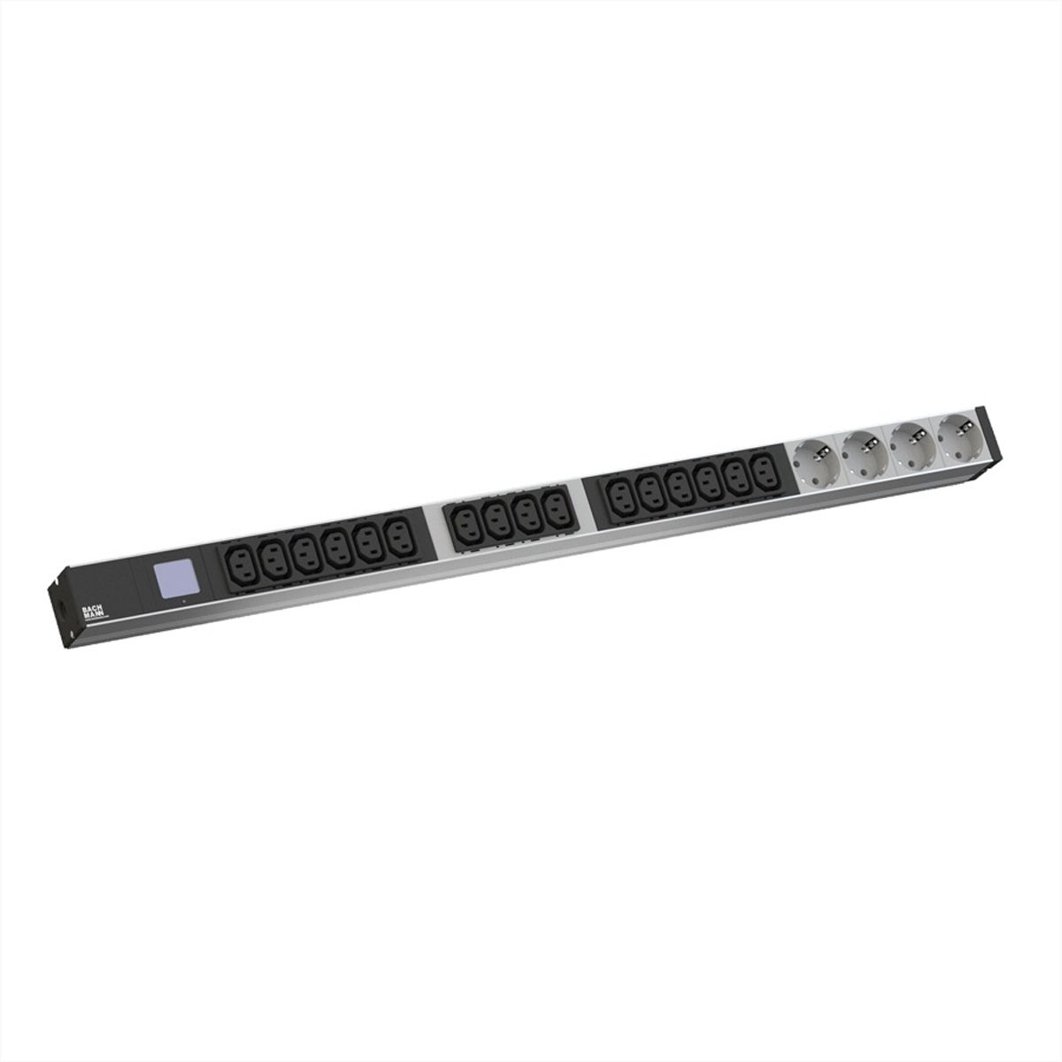 BACHMANN BN0500 19" PDU 1U 16xC13 4x earthing contact, power measurement, CEE 16A connection, blue