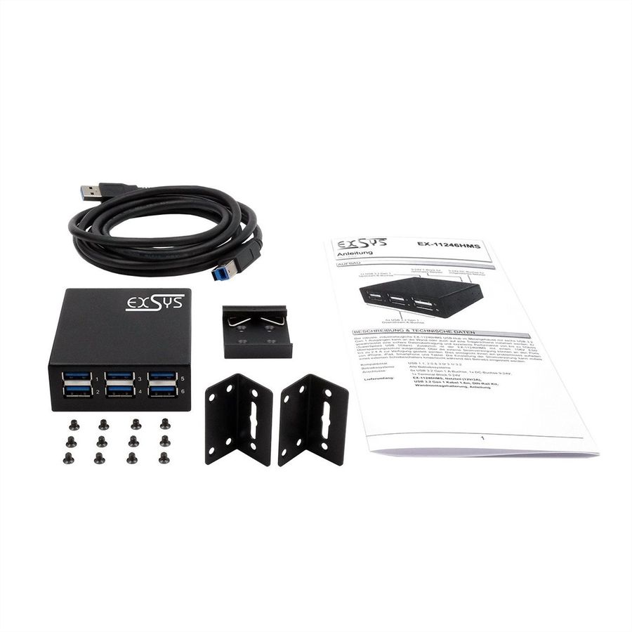 EXSYS EX-11246HMS 6-Port USB 3.2 Gen 1 Hub