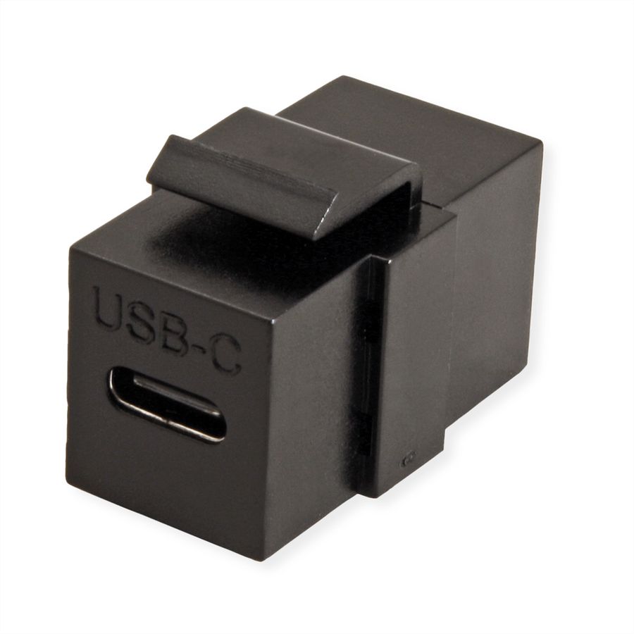 VALUE USB Type C Keystone module, zwart