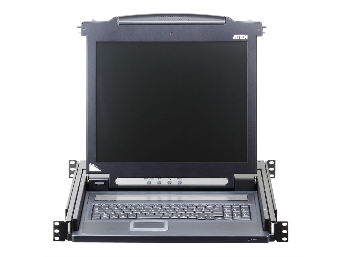 ATEN CL1000M KVM-Konsole, 43cm LCD, VGA, PS/2-USB, DE-Layout
