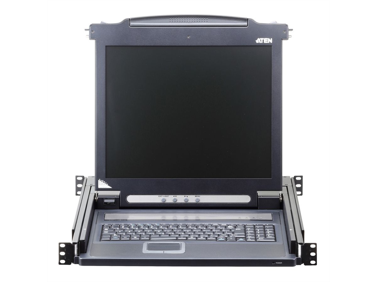 ATEN CL1000M KVM-Konsole, 43cm LCD, VGA, PS/2, Tastaturlayout D