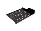ROLINE 19-inch plank 2 U 350 mm diep, 25 kg draagvermogen zwart