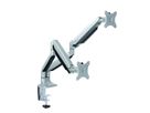 VALUE Dual LCD Monitor Arm, Desk Clamp, 6 Joints, height adjustable separately, gas spring