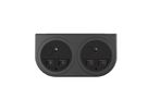 BACHMANN PIX HOLDER DOUBLE, 2x UK, ISV, schwarz, 0,2 m