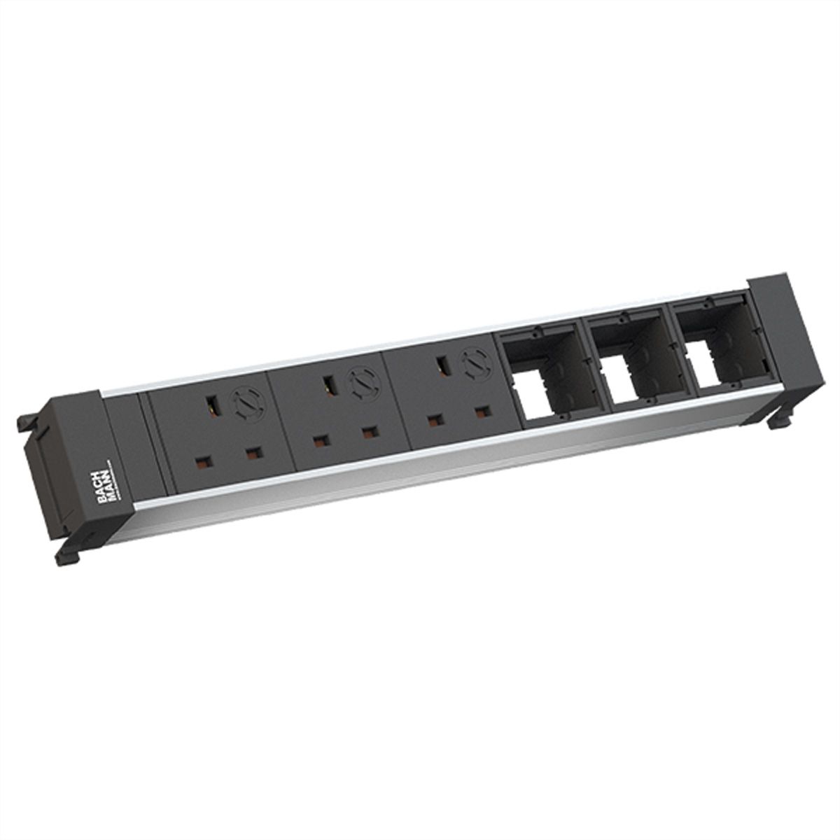 BACHMANN POWER FRAME 3xUK 90° 3,15A 3xCM, Electricity 0.2m GST18 United Kingdom