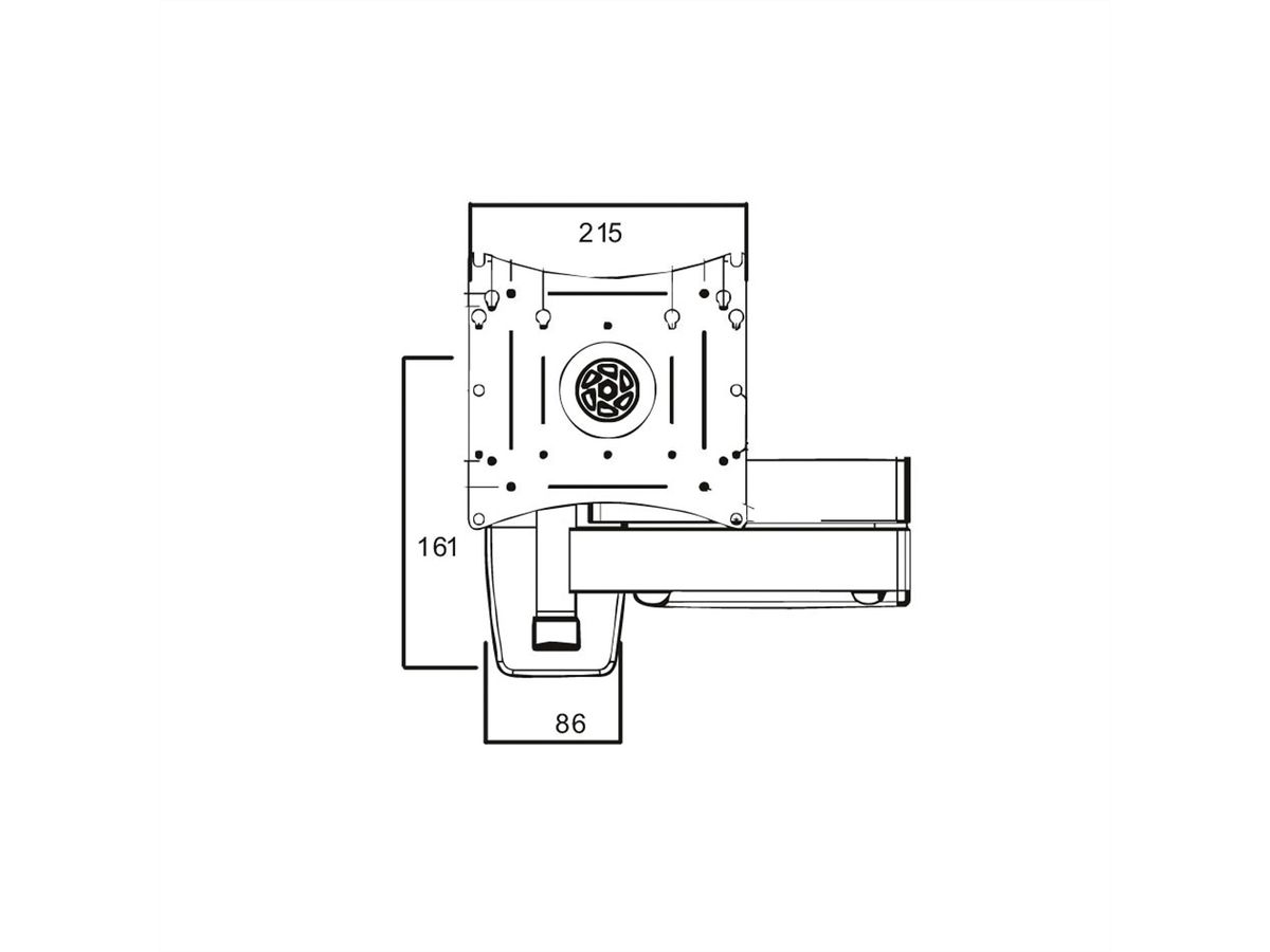 ROLINE LCD/TV muurbeugel, extra lang, 5 draaipunten