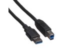 ROLINE USB 3.2 Gen 1 kabel, type A-B, zwart, 3 m