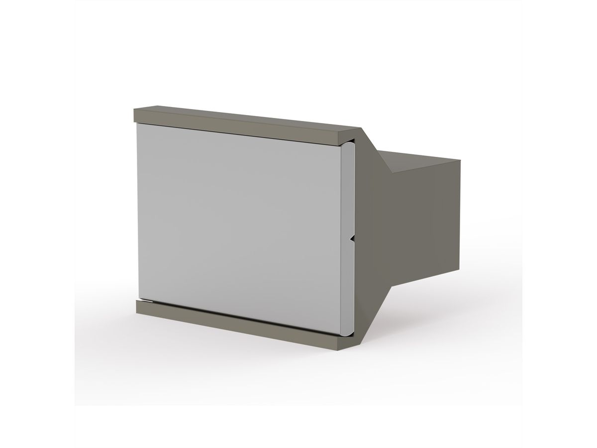 SCHROFF kunststof handgreep trapeziumvormig, grijs, 14 pk