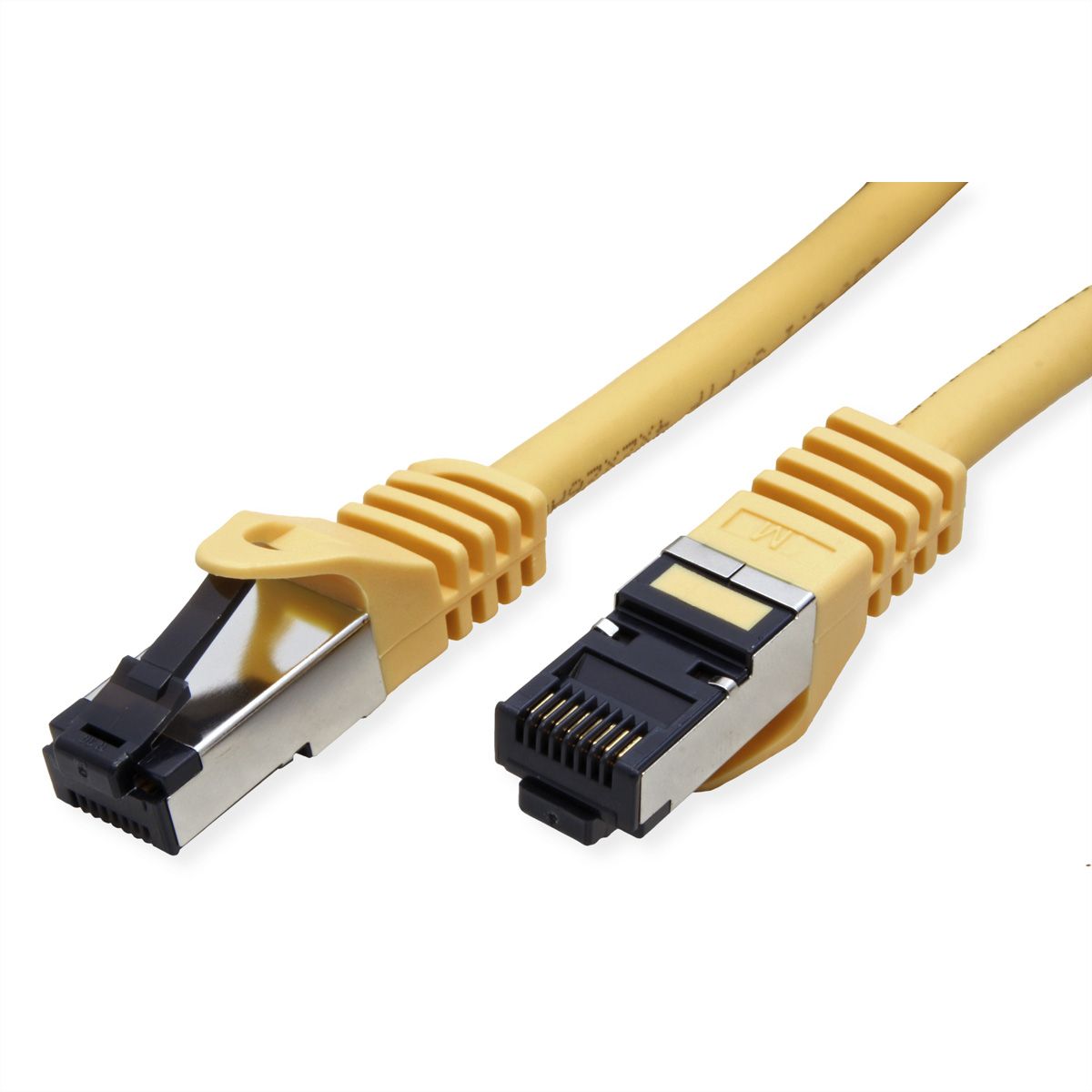 VALUE S/FTP Patch Cord Cat.8 (Class I), stranded, LSOH, PoE, yellow, 1 m
