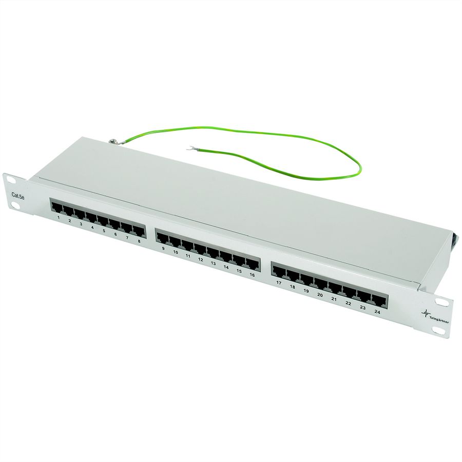 TELEGÄRTNER 19"-Modular Patchpanel Cat.5e (Class D) 1 HE, 24 Poorten