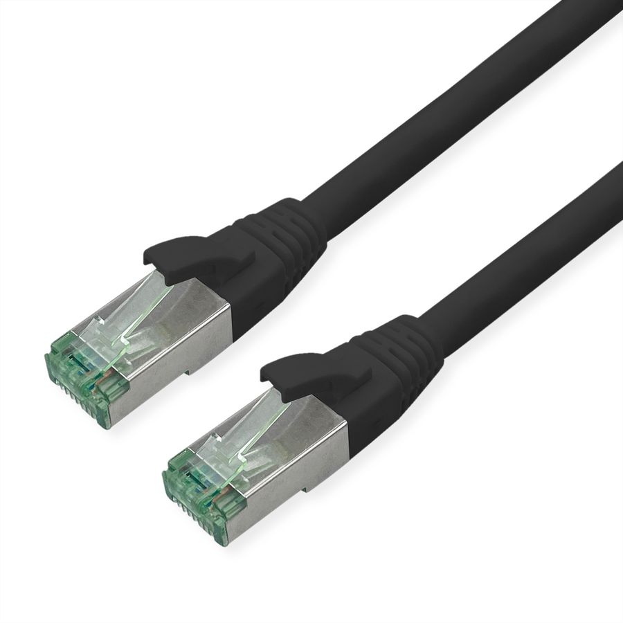 ROLINE RM Patchkabel Cat.6A S/FTP (PiMF), zwart, 15 m