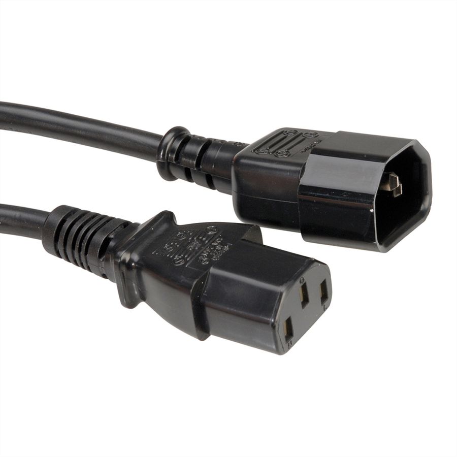 ROLINE Monitor Power Cable, IEC 320 C14 - C13, black, 1.8 m