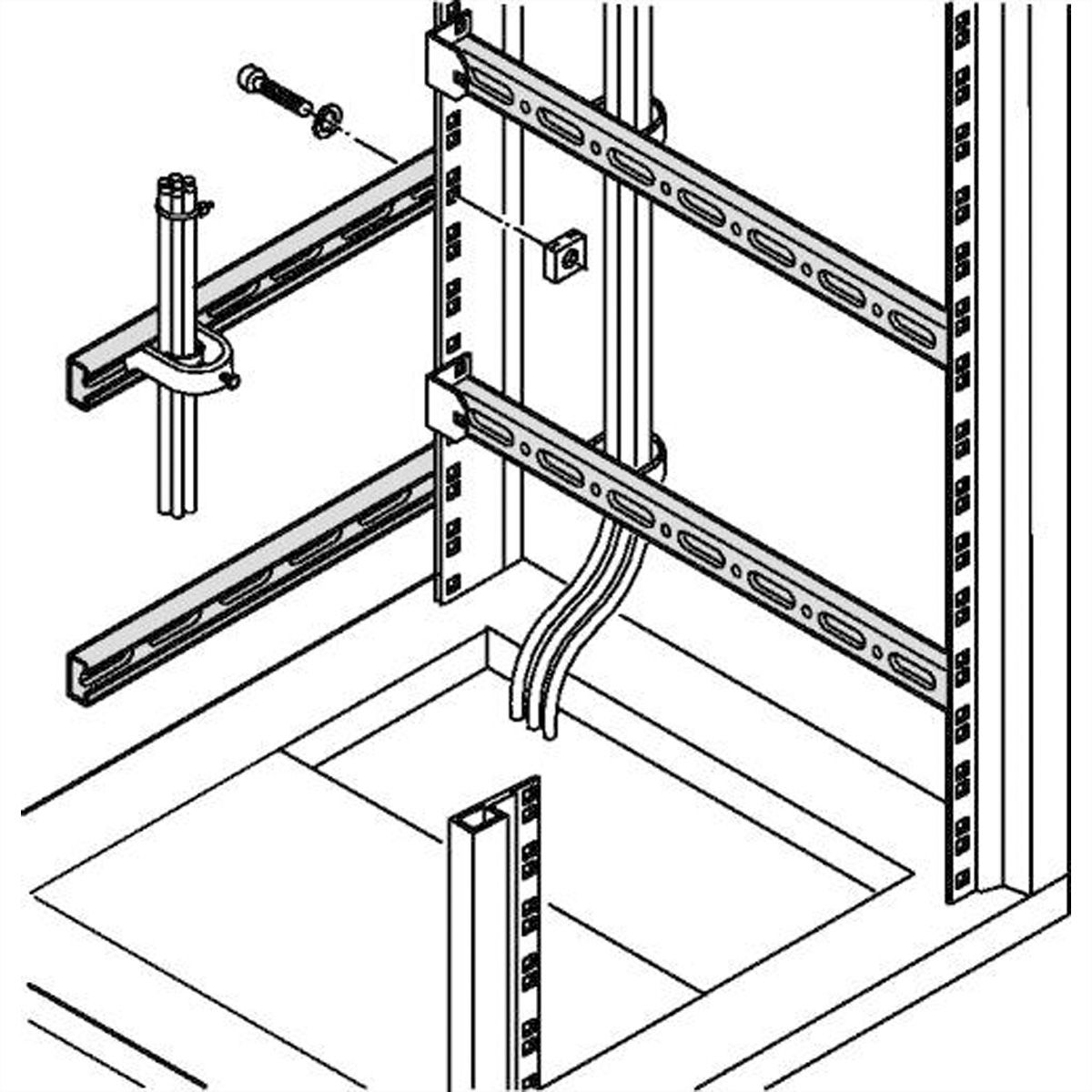 SCHROFF Labrack C-rail voor 19" stationair 39 HE