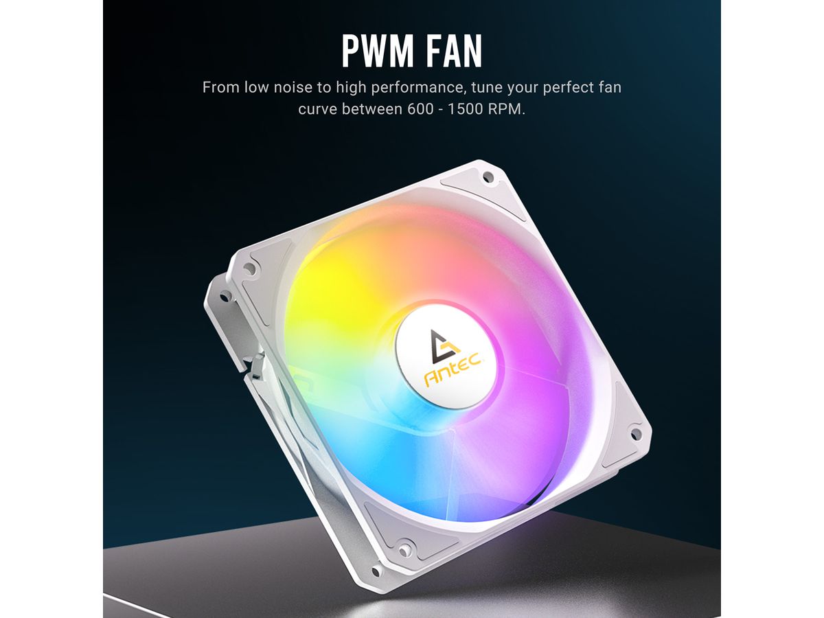 ANTEC P12R PWM ARGB REVERSE Fan PC Gehäuselüfter, weiß