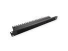 ROLINE 19-inch cable entry, with brush strip 1U black