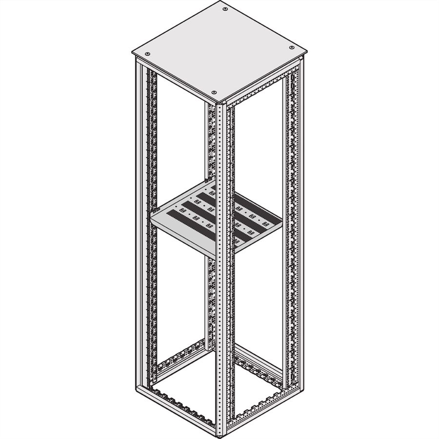 SCHROFF Varistar 19'' Legbord, stationair, 75 kg, RAL 7035, 600W 800D