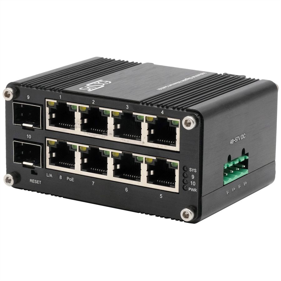EXSYS EX-62035MPoE-SFP-8+2 industriële Gigabit SFP PoE+ miniswitch Web Managed
