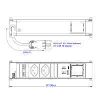 BACHMANN POWER FRAME M 2xCH, 1xUSB A&C 22W 1xCM 0.2m GST18 Switzerland