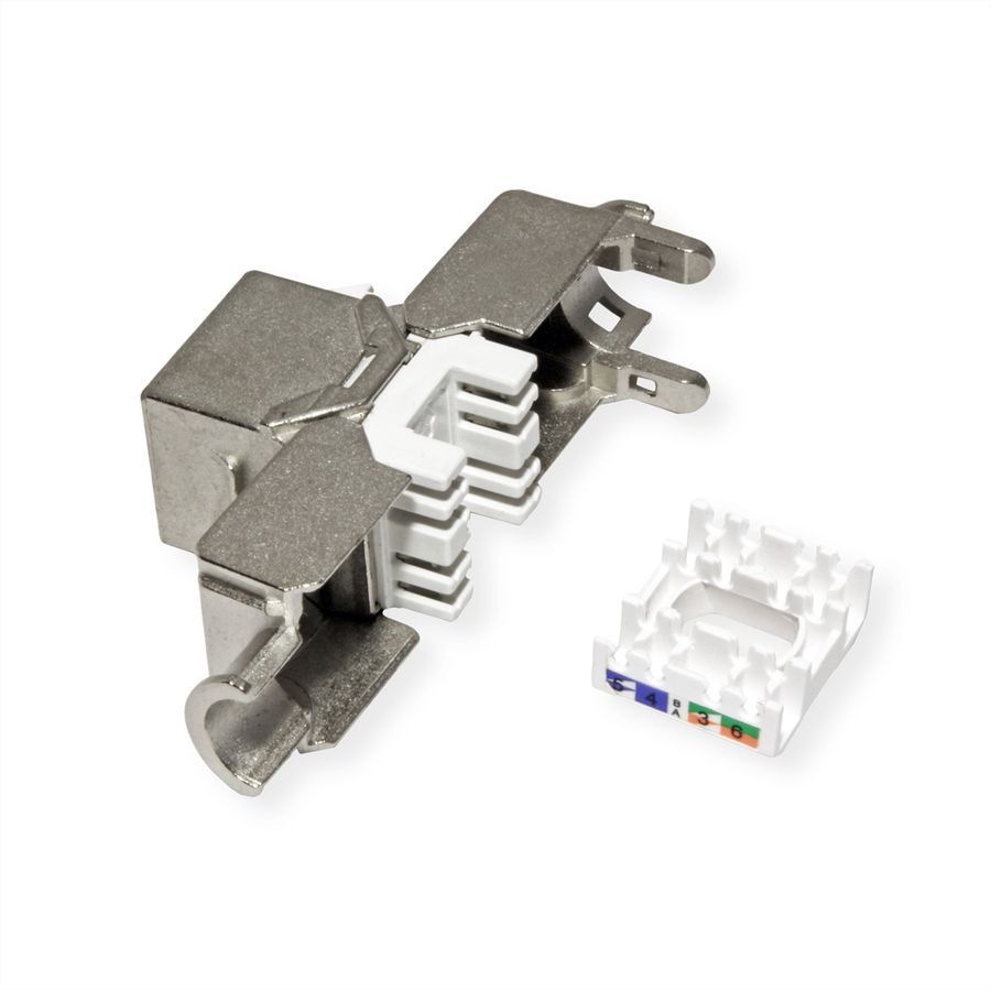 VALUE Cat.6A (klasse EA) Keystone, RJ-45, afgeschermd, zonder gereedschap, SLIM.