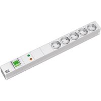 BACHMANN 19" socket strip 5-way with GVS with switch
