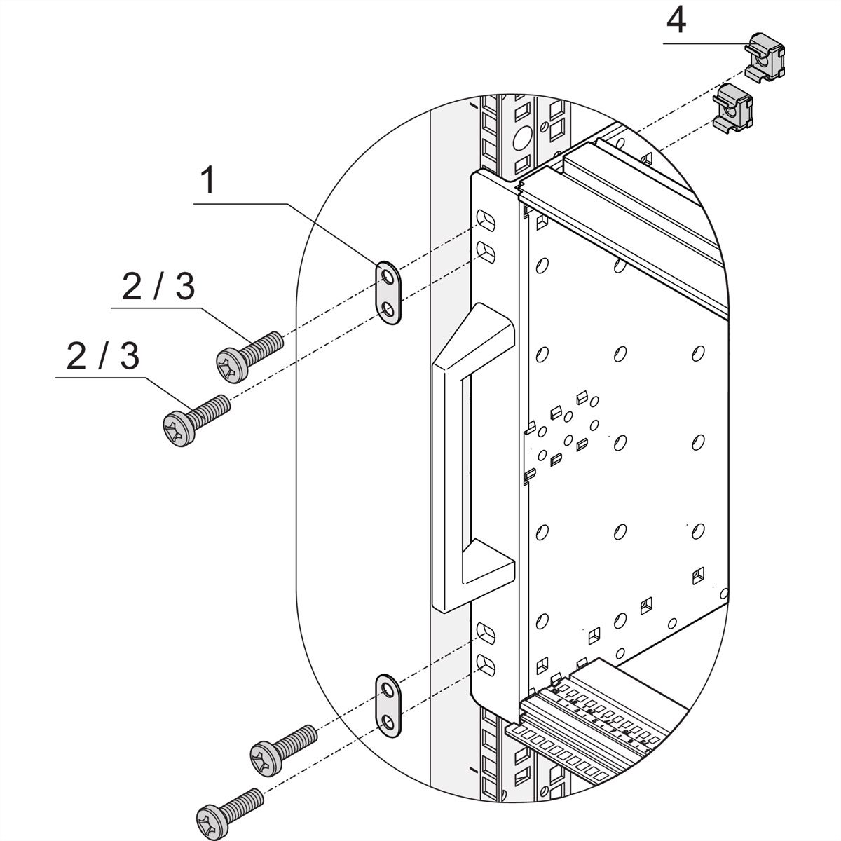 SCHROFF EuropacPRO 19" Dual Fixing Materials Kit