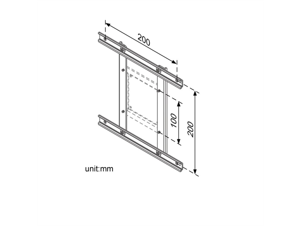 ROLINE VESA Adapter 100x100 - 200x200, variabel