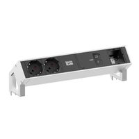 BACHMANN DESK2 2xP40 1xUSB C/C 100W, 1xCM L=0.2m INOX