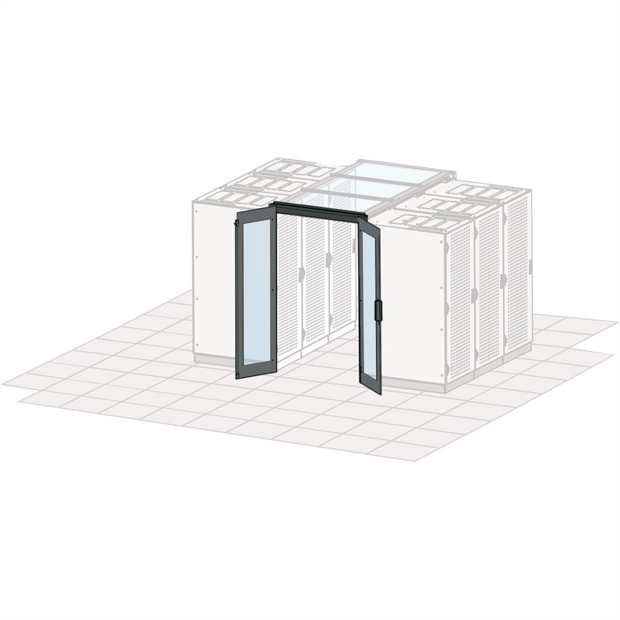 SCHROFF Aisle Containment Swing Door, Manual, 1200W, RAL 7021