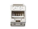 ROLINE Keystone Jack, Cat.6A (Class EA), RJ-45, STP, tool-free, SLIM and SHORT, silver