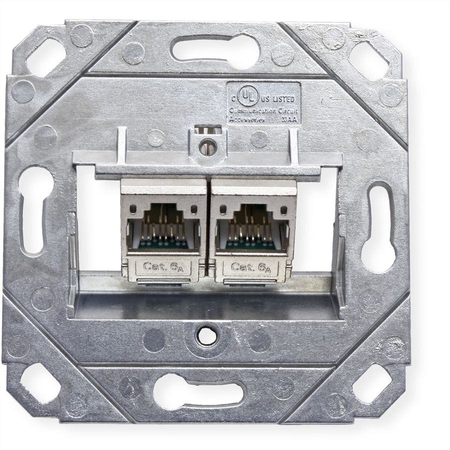 BTR Dozen InbouwP/2 reinweiss E-DAT Module 2 Poorts, Cat.6 (Class E)