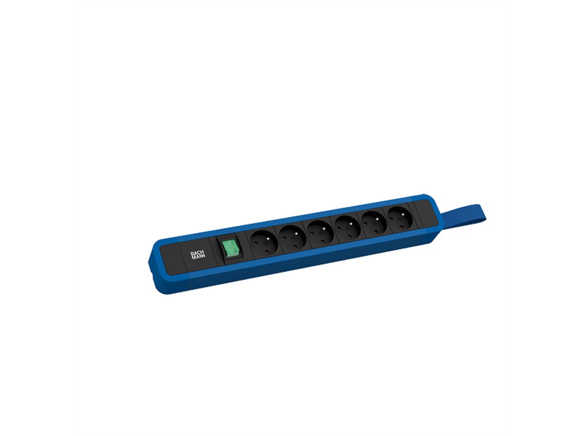 BACHMANN PRIMO 2 6xUTE 1xswitch with loop 2.0m CEE7/7 RAL5010