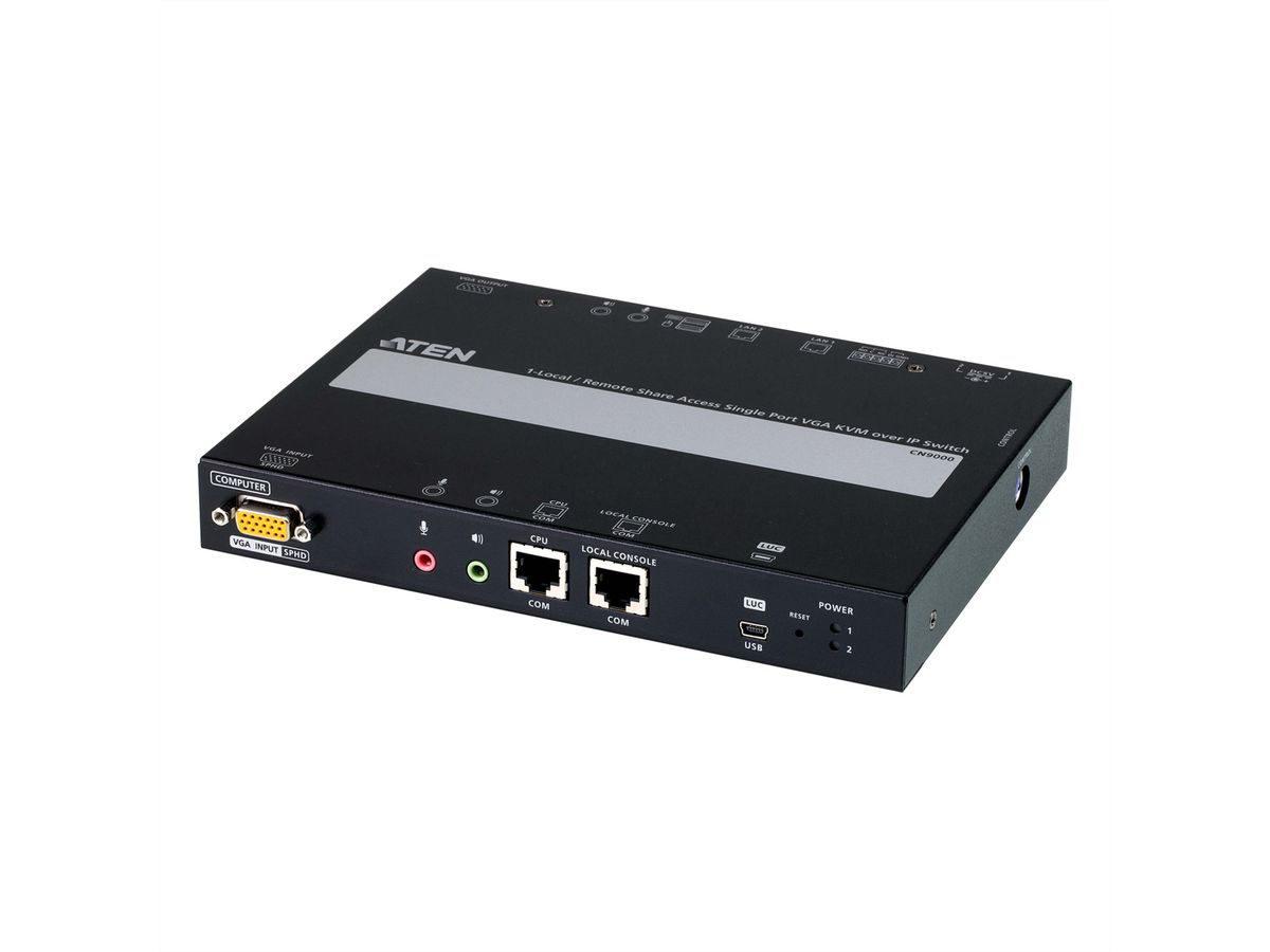 ATEN CN9000 1-lokale externe gedeelde toegang Enkele poort VGA KVM over IP switch