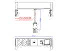 BACHMANN DESK2 wit 2xCH 1xUSB A/C 22W 1xCM 0,2m GST18 RAL9010