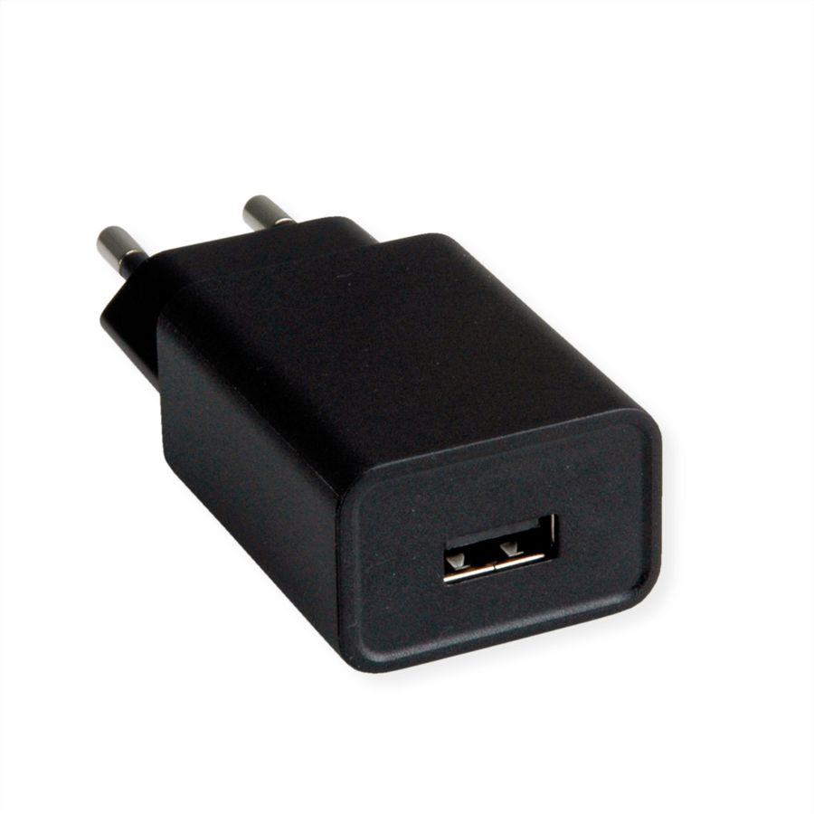 VALUE USB-oplader met eurostekker, 1-poort (Type A), 12W