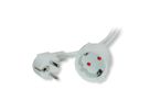 VALUE Extension Cable with 3P. German connectors, AC 230V, white, 10 m