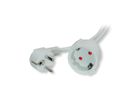 VALUE Extension Cable with 3P. German connectors, AC 230V, white, 5 m