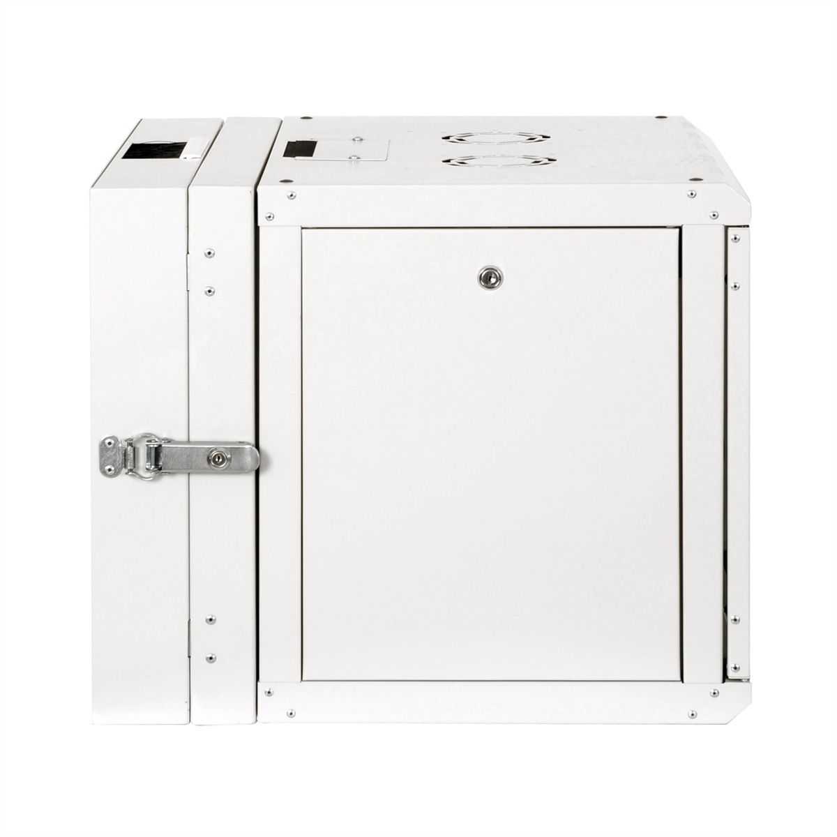 ROLINE 19-inch wall-mounted housing Pro 9 U, 600x600 WxD two-part swivelling grey