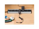 BACHMANN stekkerdoos 6x geaard contact, 19-inch rack-compatibel, 2 m