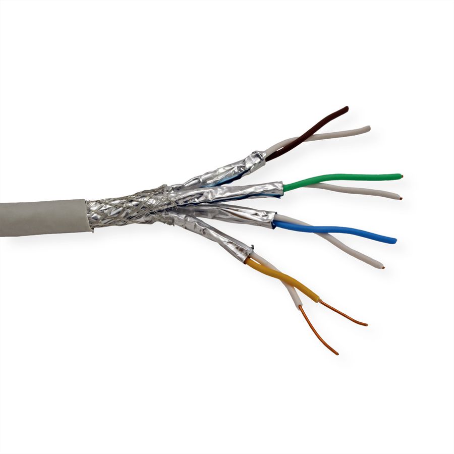 ROLINE S/FTP PiMF Cable Cat.7 (Class F), Solid Wire, LSOH, 300 m