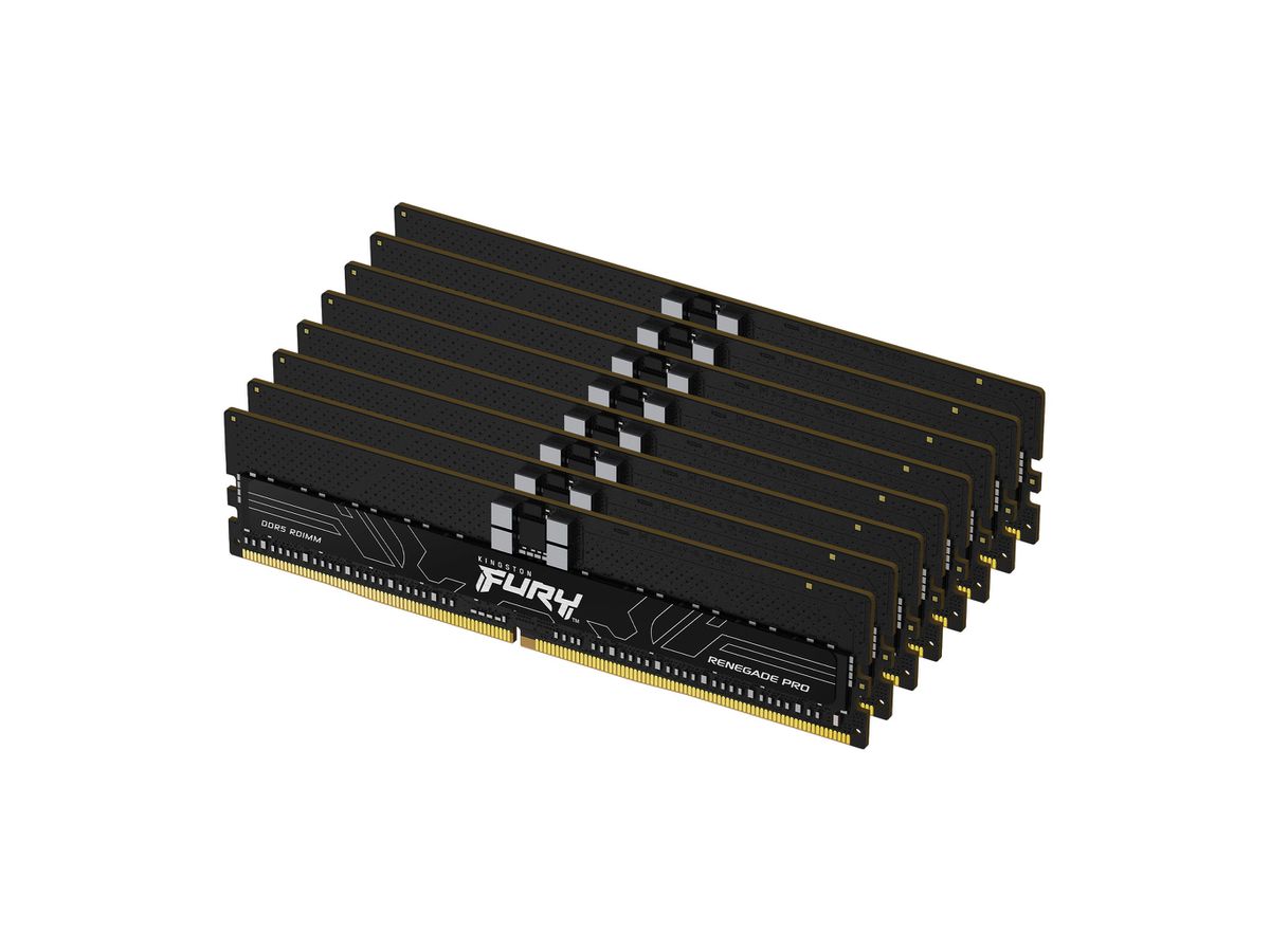 Kingston Technology FURY 128GB 6000MT/s DDR5 ECC Reg CL32 DIMM (Kit of 8) Renegade Pro XMP