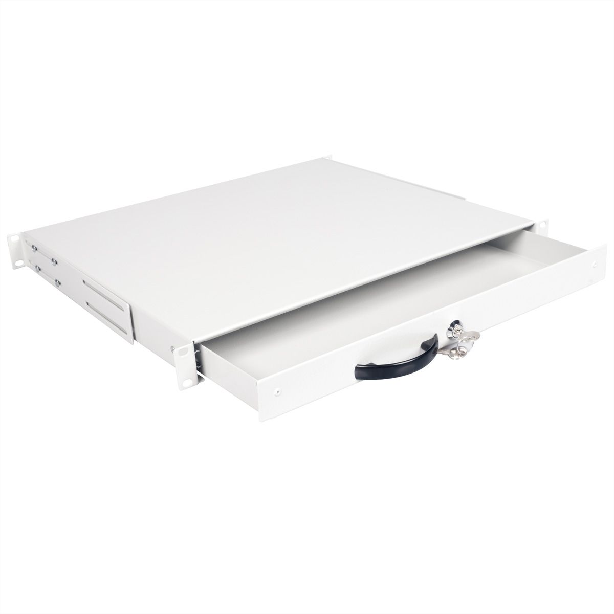 ROLINE 19-inch keyboard insert 1 U, 400 T lockable grey