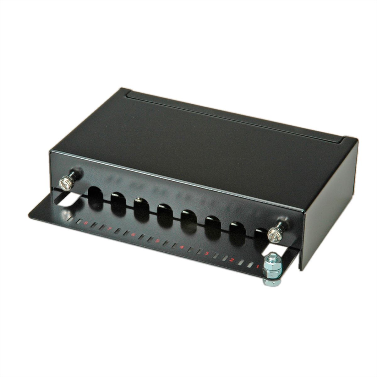 ROLINE Cat.5e (Class D) Wall Mount Patch Panel, 8 Ports, STP, black