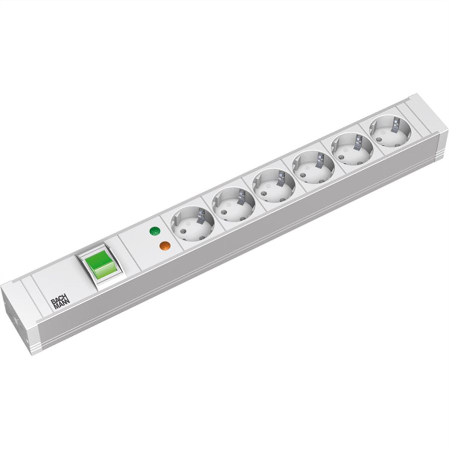 BACHMANN 19" PDU PVC 6xCEE7/3 Schakelaar